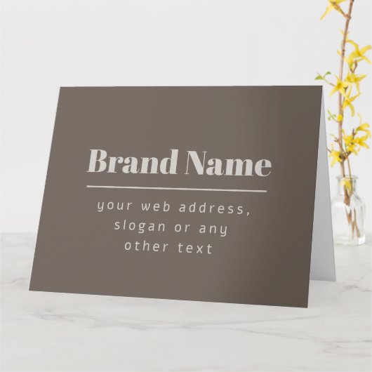 ダッはっきりしたクモダン&ライトベージュブランドまたはビジネス カード (黄色い花)