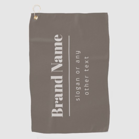 ダッはっきりしたクモダン&ライトベージュブランドまたはビジネス ゴルフタオル (正面)