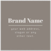 ダッはっきりしたクモダン&ライトベージュブランドまたはビジネス シール (正面)