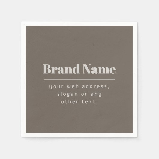 ダッはっきりしたクモダン&ライトベージュブランドまたはビジネス スタンダードカクテルナプキン (正面)