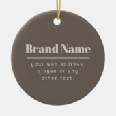 ダッはっきりしたクモダン&ライトベージュブランドまたはビジネス セラミックオーナメント (正面)
