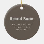 ダッはっきりしたクモダン&ライトベージュブランドまたはビジネス セラミックオーナメント (裏面)