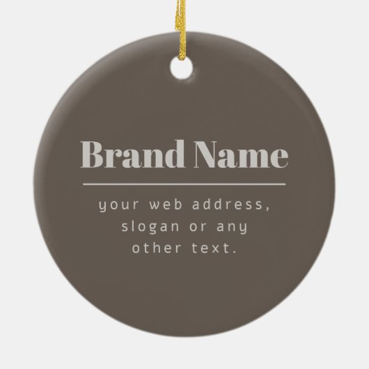 ダッはっきりしたクモダン&ライトベージュブランドまたはビジネス セラミックオーナメント (裏面)