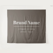 ダッはっきりしたクモダン&ライトベージュブランドまたはビジネス タペストリー (正面(横))