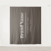 ダッはっきりしたクモダン&ライトベージュブランドまたはビジネス タペストリー (正面)