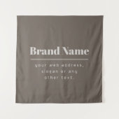 ダッはっきりしたクモダン&ライトベージュブランドまたはビジネス タペストリー (正面)