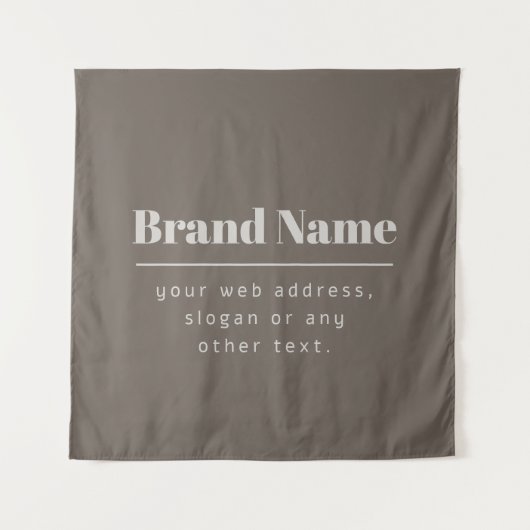 ダッはっきりしたクモダン&ライトベージュブランドまたはビジネス タペストリー (正面)