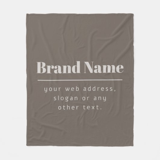 ダッはっきりしたクモダン&ライトベージュブランドまたはビジネス フリースブランケット (正面)