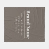 ダッはっきりしたクモダン&ライトベージュブランドまたはビジネス フリースブランケット (正面(横))