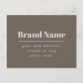ダッはっきりしたクモダン&ライトベージュブランドまたはビジネス ポストカード (正面)