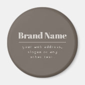 ダッはっきりしたクモダン&ライトベージュブランドまたはビジネス マグネット (正面)