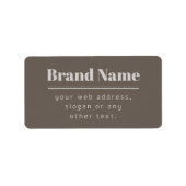 ダッはっきりしたクモダン&ライトベージュブランドまたはビジネス ラベル (正面)