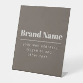 ダッはっきりしたクモダン&ライトベージュブランドまたはビジネス 台座サイン (正面)
