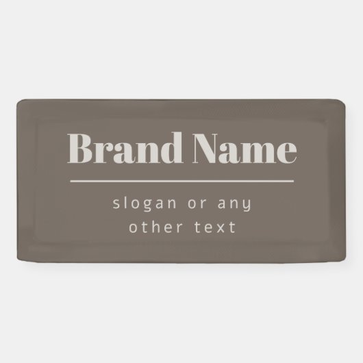 ダッはっきりしたクモダン&ライトベージュブランドまたはビジネス 横断幕 (横)