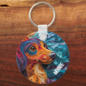 ダッカラフルシュンドッグポートレート キーホルダー (裏面)