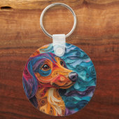 ダッカラフルシュンドッグポートレート キーホルダー (正面)