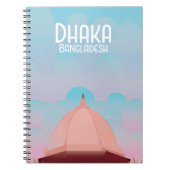 ダッカ・バングラデシュヴィンテージスタイル旅行ポスター。 ノートブック (正面)