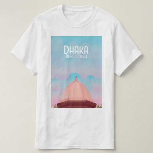 ダッカ・バングラデシュヴィンテージスタイル旅行ポスター。 Tシャツ (デザイン正面)