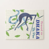 ダッカ,バングラデシュヴィンテージ休暇ポスター。 ジグソーパズル (横)