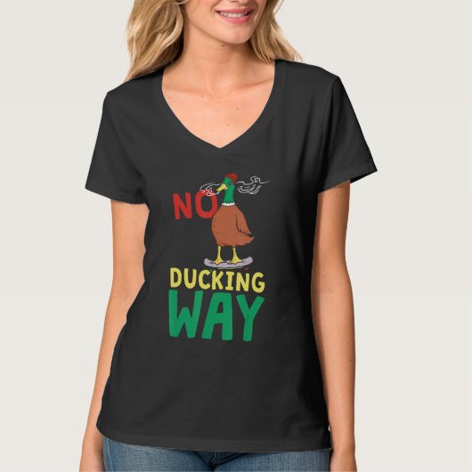 ダッキングなんてしない アヒル Tシャツ (正面)