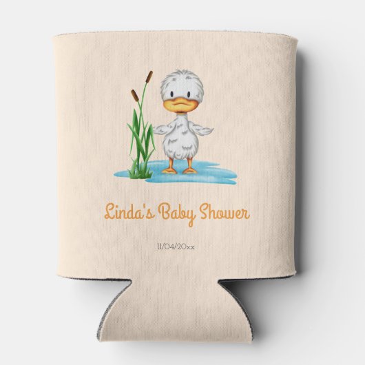 ダッキング男女兼用赤ちゃんシャワー 缶クーラー (裏面)