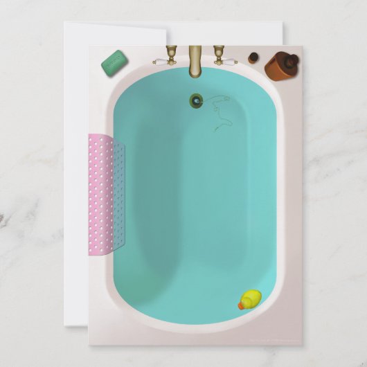 ダッキーのベビーシャワー招待状 招待状 (正面)