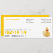 ダッキーの低俗な誕生日のパーティの招待状 招待状 (正面/裏面)