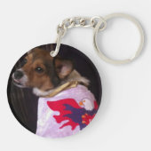 ダッキー犬の両面のキーホルダー キーホルダー (裏面)