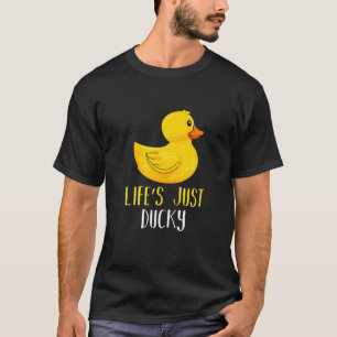 ダッキー(アヒルちゃん)おもしろいゴムダッキーギフト Tシャツ