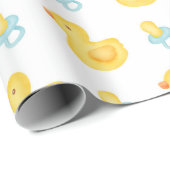 ダッキー（アヒルちゃん）とビンキー ラッピングペーパー (ロールコーナー)