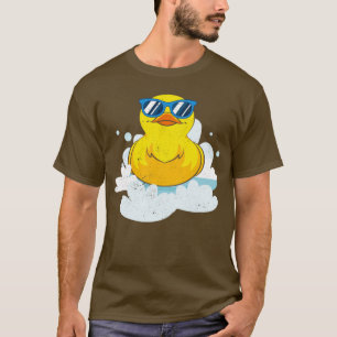 ダッキー(アヒルちゃん)クールダッキンおもしろいグ浴玩具用ゴムダック Tシャツ