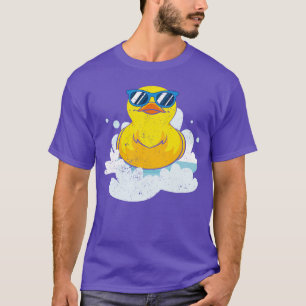 ダッキー(アヒルちゃん)クールダッキンおもしろいグ浴玩具用ゴムダック Tシャツ