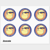 ダッキー(アヒルちゃん)スパイ機関ステッカー ラウンドシール (シート)