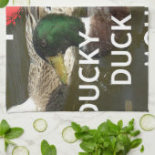 ダッキー(アヒルちゃん)ダック山。 キッチンタオル (折り畳み)