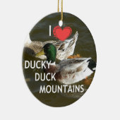 ダッキー(アヒルちゃん)ダック山。 セラミックオーナメント (右)