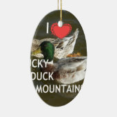 ダッキー(アヒルちゃん)ダック山。 セラミックオーナメント (右)