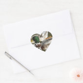 ダッキー(アヒルちゃん)ダック山。 ハートシール (封筒)