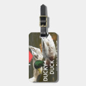 ダッキー（アヒルちゃん）ダック山。 ラゲッジタグ (正面縦)