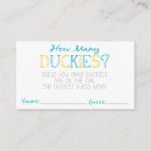 ダッキー（アヒルちゃん）パーティーゲーム推測カード数 エンクロージャーカード (正面)