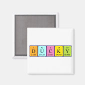 ダッキー（アヒルちゃん）周期表名磁石 マグネット (正面/裏面)