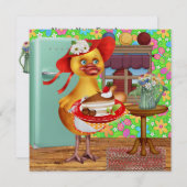 ダッキー（アヒルちゃん）招待状- SRF 招待状 (正面/裏面)