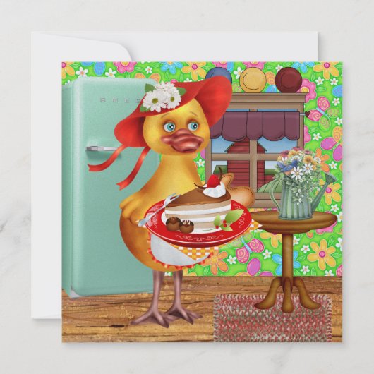 ダッキー（アヒルちゃん）招待状- SRF 招待状 (正面)