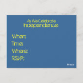 ダッキー(アヒルちゃん)独立記念日 ポストカード (裏面)