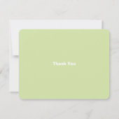 ダッキー(アヒルちゃん)間抜けグリーンベビーシャワーサンキューカード サンキューカード (裏面)