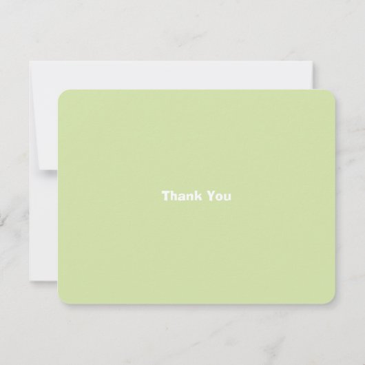 ダッキー(アヒルちゃん)間抜けグリーンベビーシャワーサンキューカード サンキューカード (裏面)