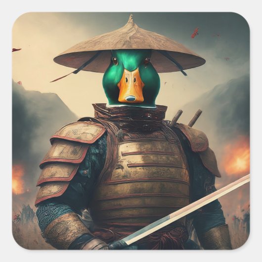 ダッキー（アヒルちゃん）防御者 スクエアシール (正面)