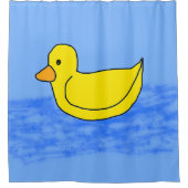 ダッキー(アヒルちゃん)青 シャワーカーテン (正面)