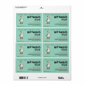 ダックおもしろいお尻ナゲッツ卵カートンラベル ラベル (フルシート)