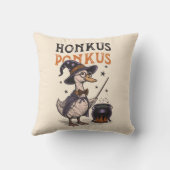 ダックおもしろいウィザードホンカスポンカスヴィンテージハロウィーン クッション (裏面)