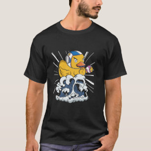 ダックおもしろいウォーターポロプレーヤースイミング泳ぐ人ウェイト Tシャツ